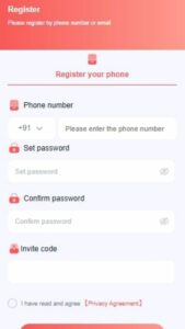 Click on the register link