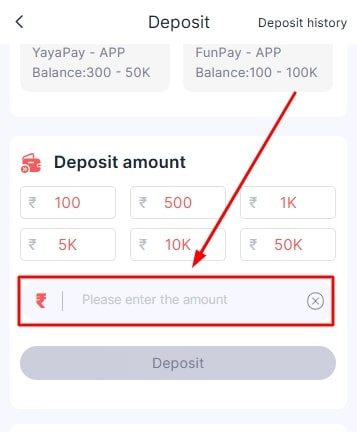Enter the amount you want to add