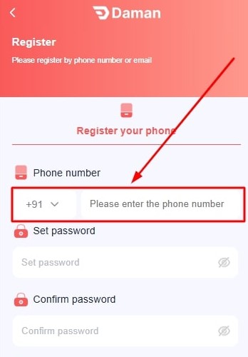 begin by adding the phone number